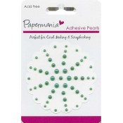 adhesive pearls - green